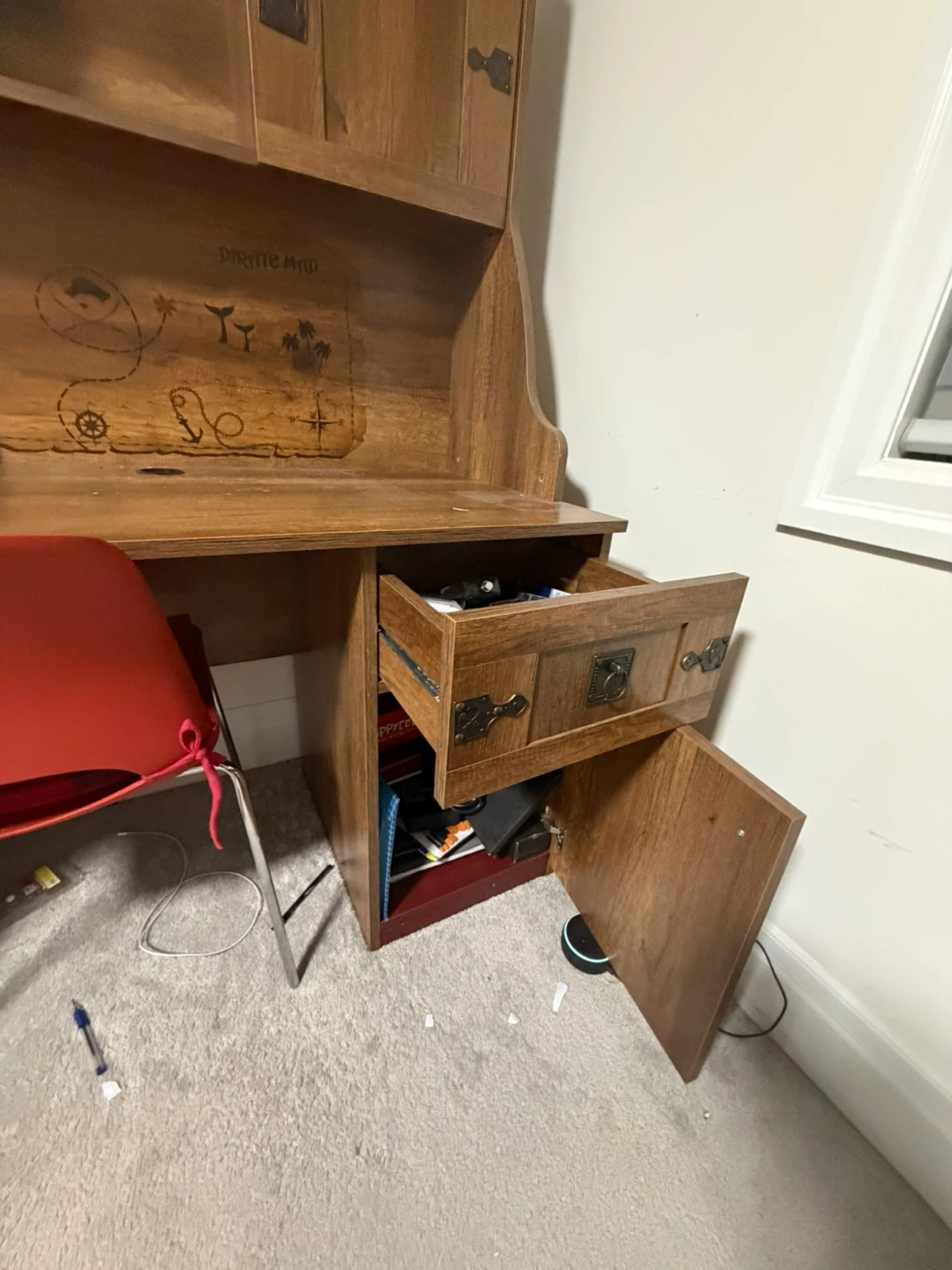 Wooden Desk with Hutch - photo 5
