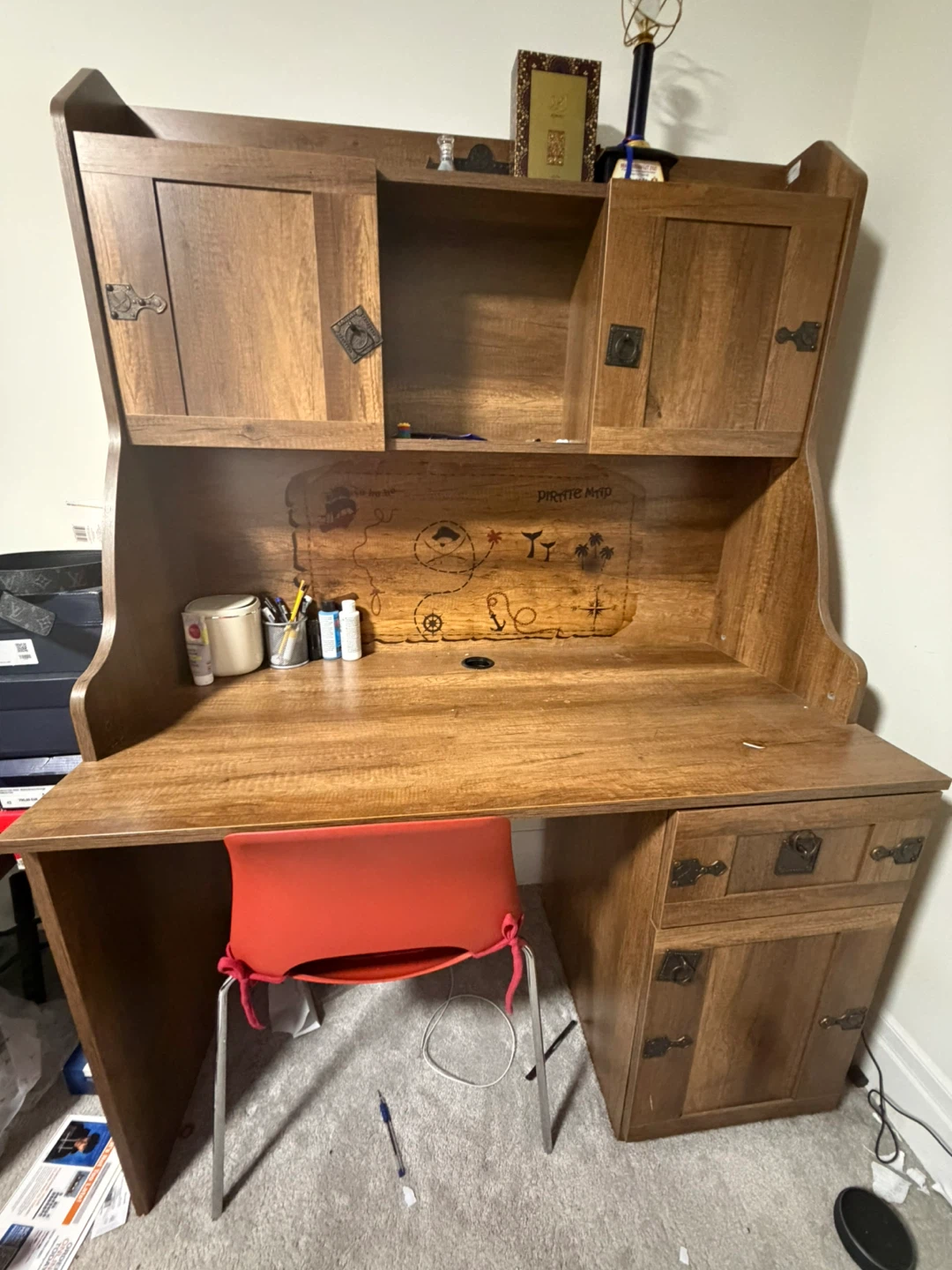 Wooden Desk with Hutch - photo 3
