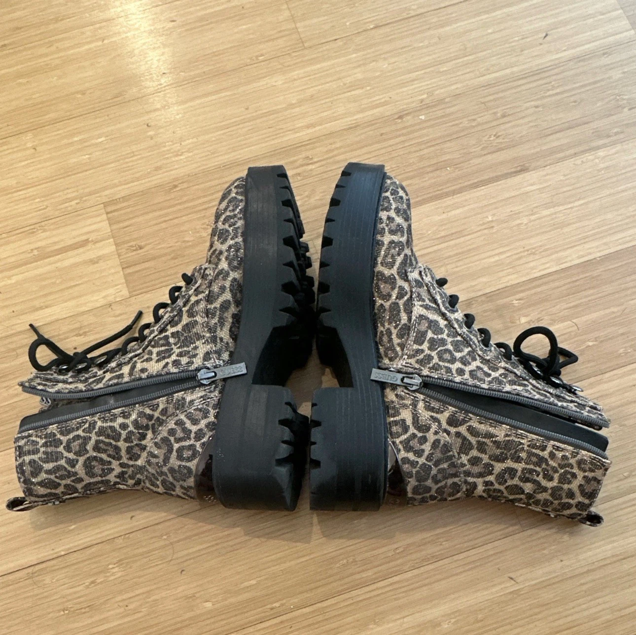 Guess Leopard Print Combat Boots - photo 5