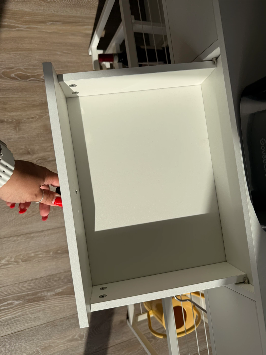 White Console Table with Power Outlets - photo 4