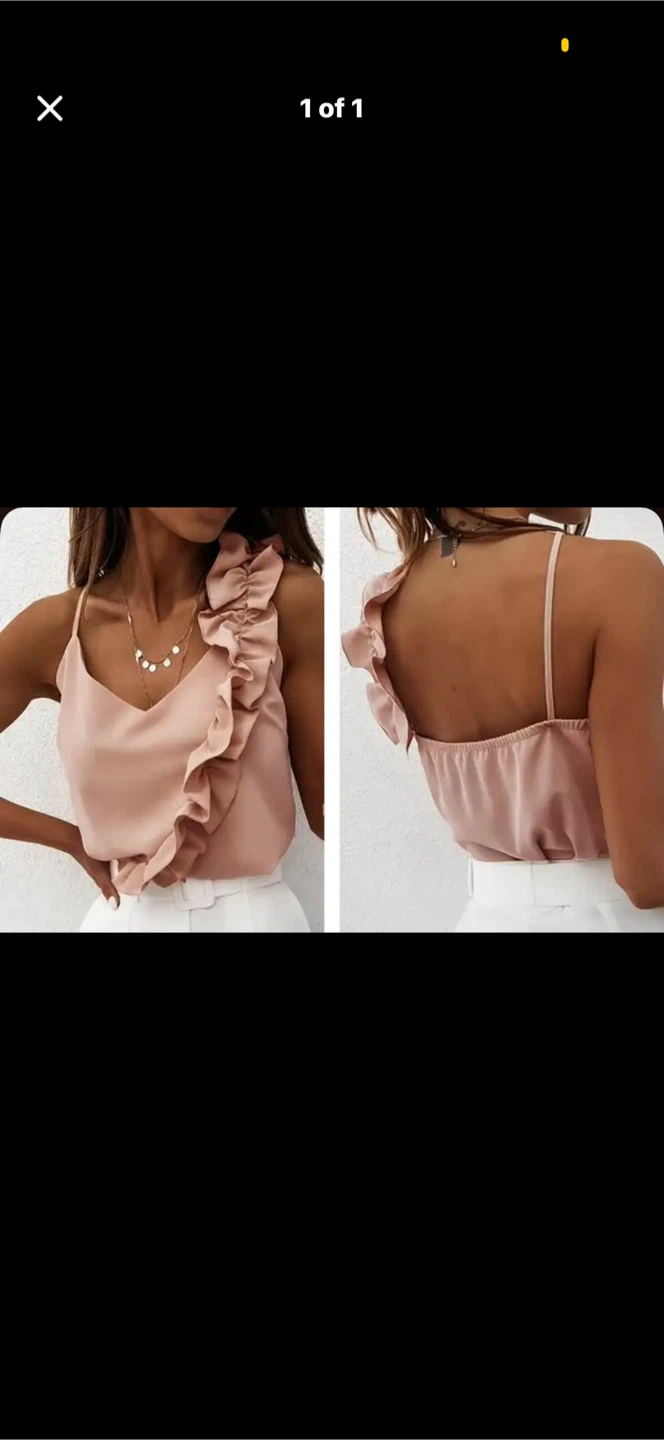 Women's Ruffle Camisole Top. Size large