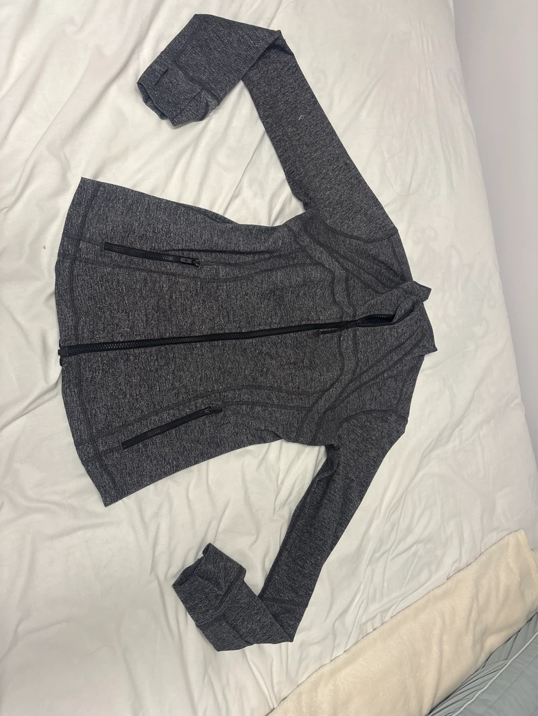 Lululemon Grey Heathered Full Zip Jacket