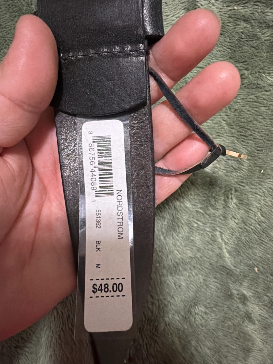 Michael Kors Black Leather Belt with Tortoise Buckle - Medium - photo 3