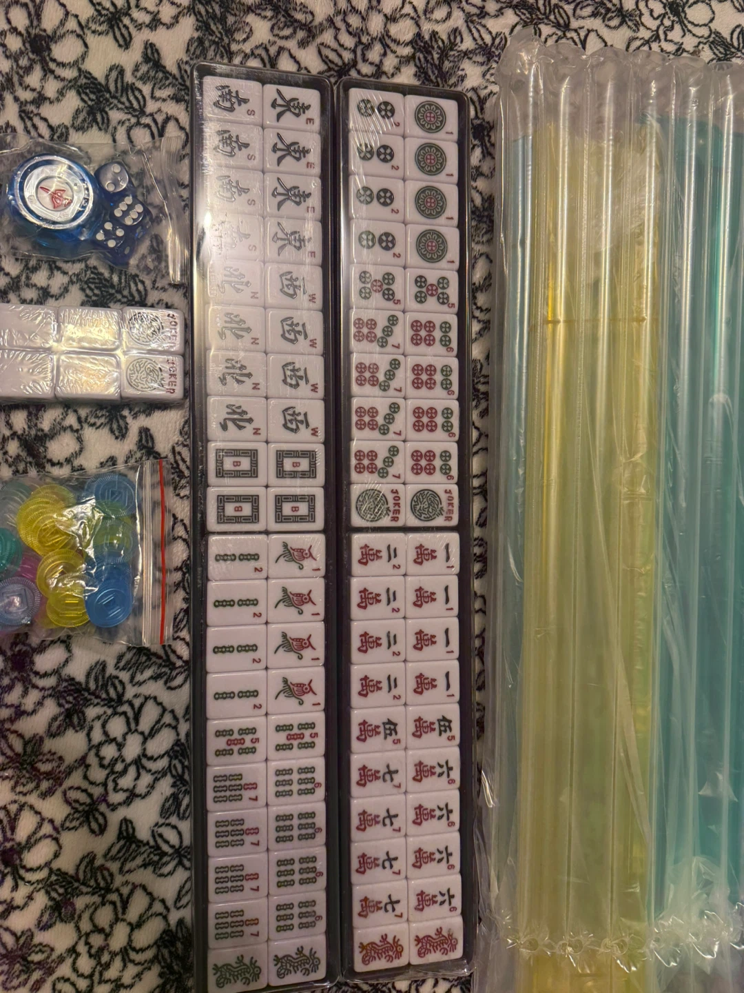 American Mahjong Tile Set, 166 White Tiles Mahjong Set - photo 2