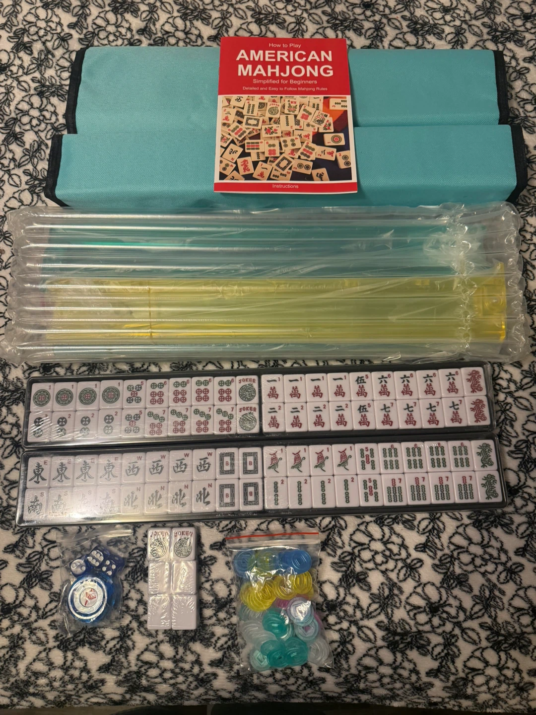 American Mahjong Tile Set, 166 White Tiles Mahjong Set - photo 5