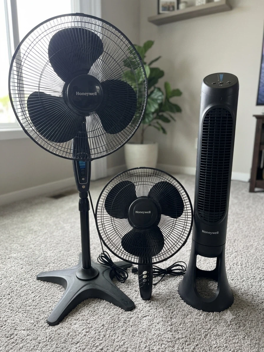 3 Honeywell Fans - Excellent Working Condition - Bundle Deal!