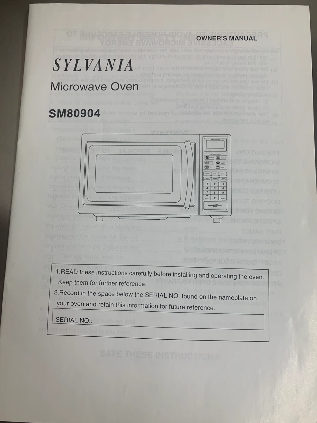 Sylvania Microwave Oven - photo 3