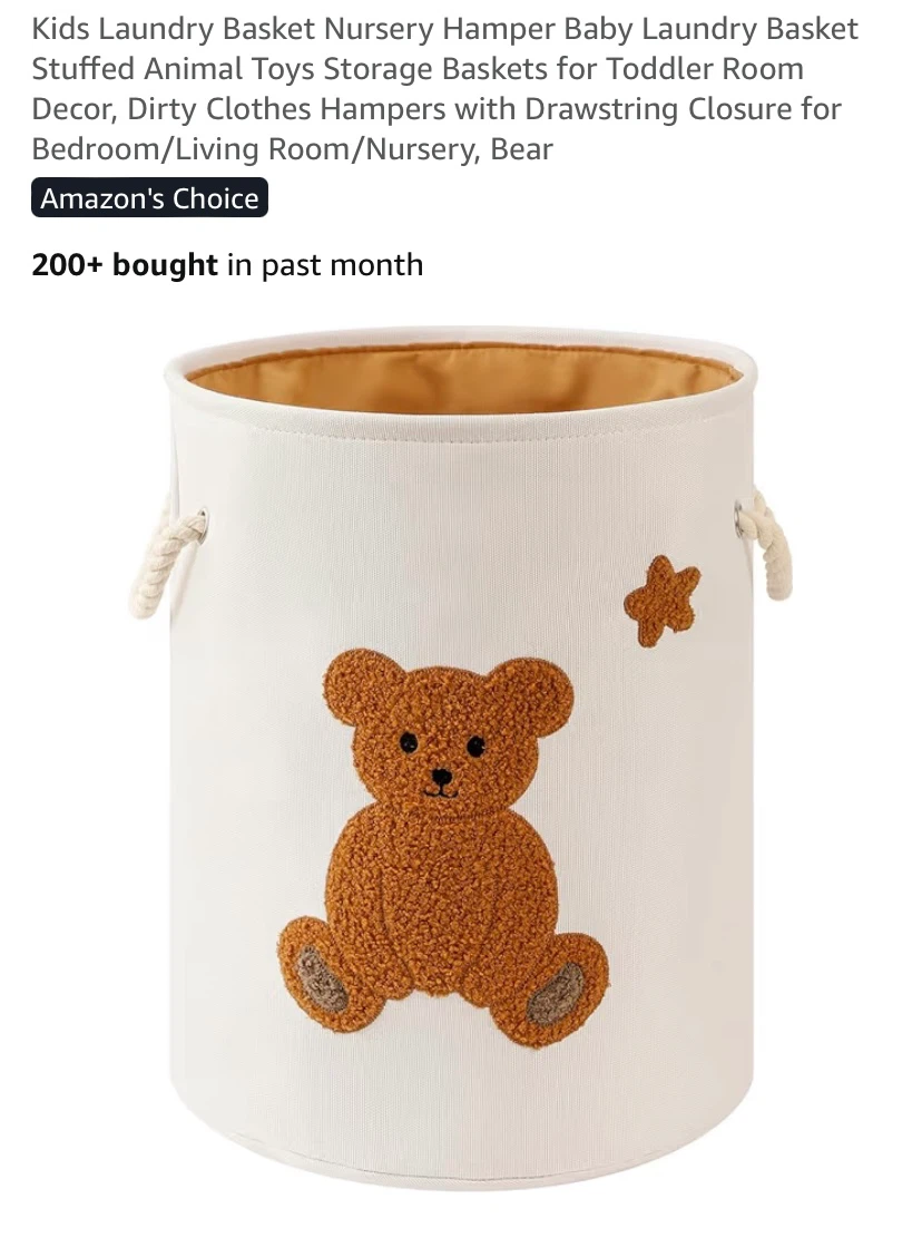 New Nursery Storage Basket Laundry Hamper Toy Bin