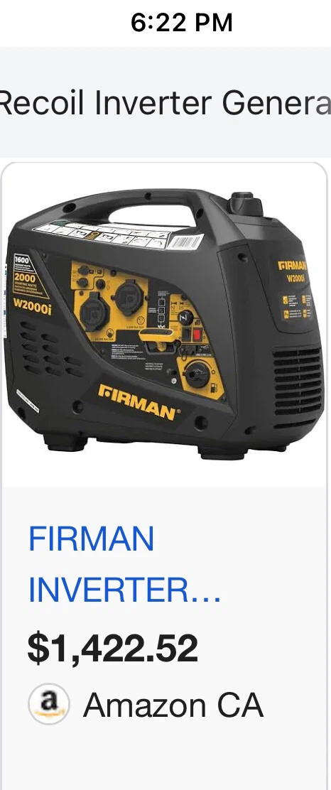 Firman Recoil Inverter Generator W01785 - photo 3