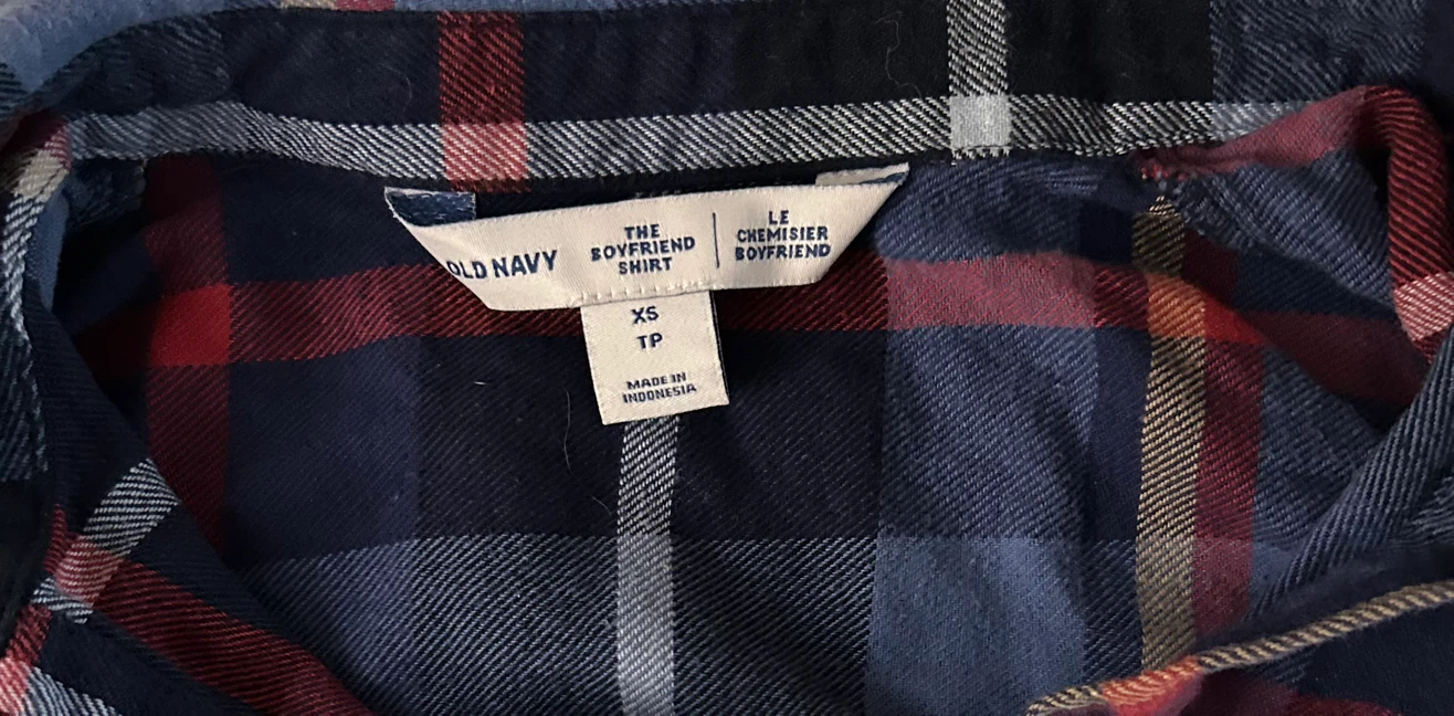 Old Navy The Boyfriend Plaid Shirt XS - photo 3
