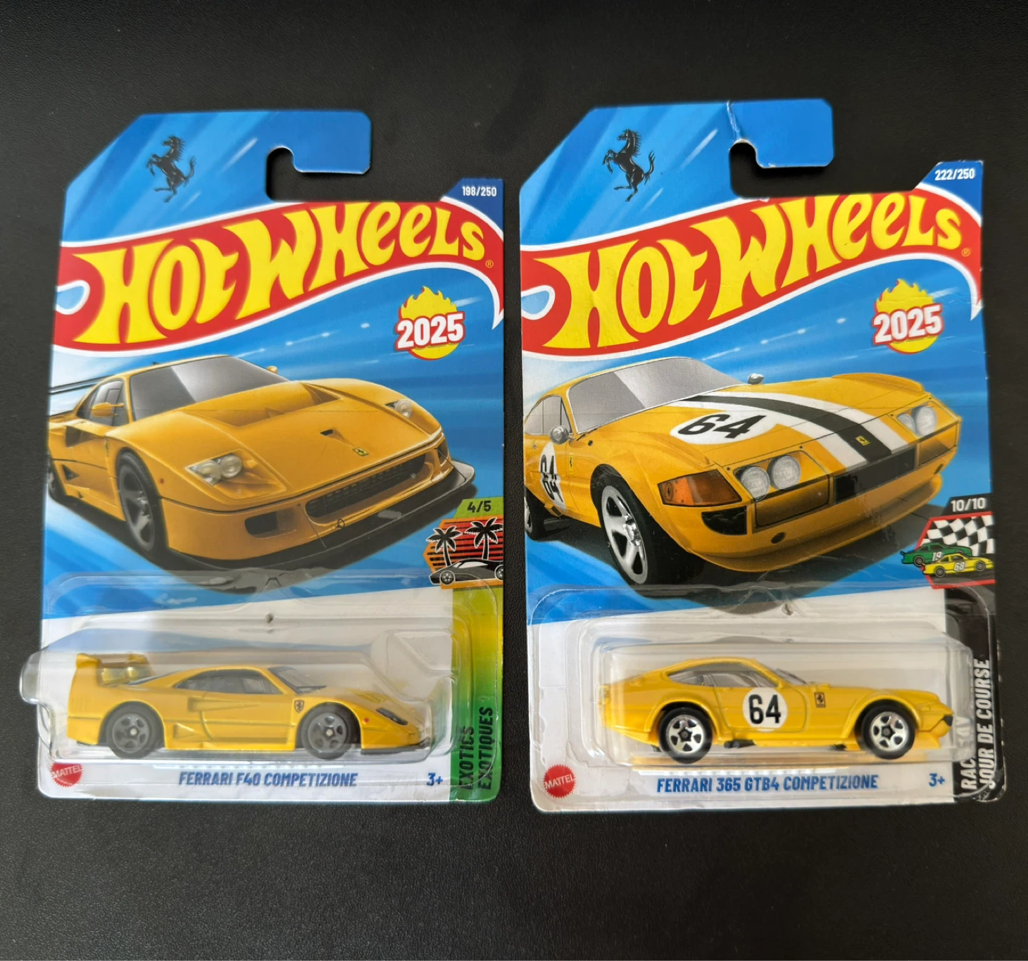 Hot Wheels Ferrari F40 Competizione & 365 GTB4