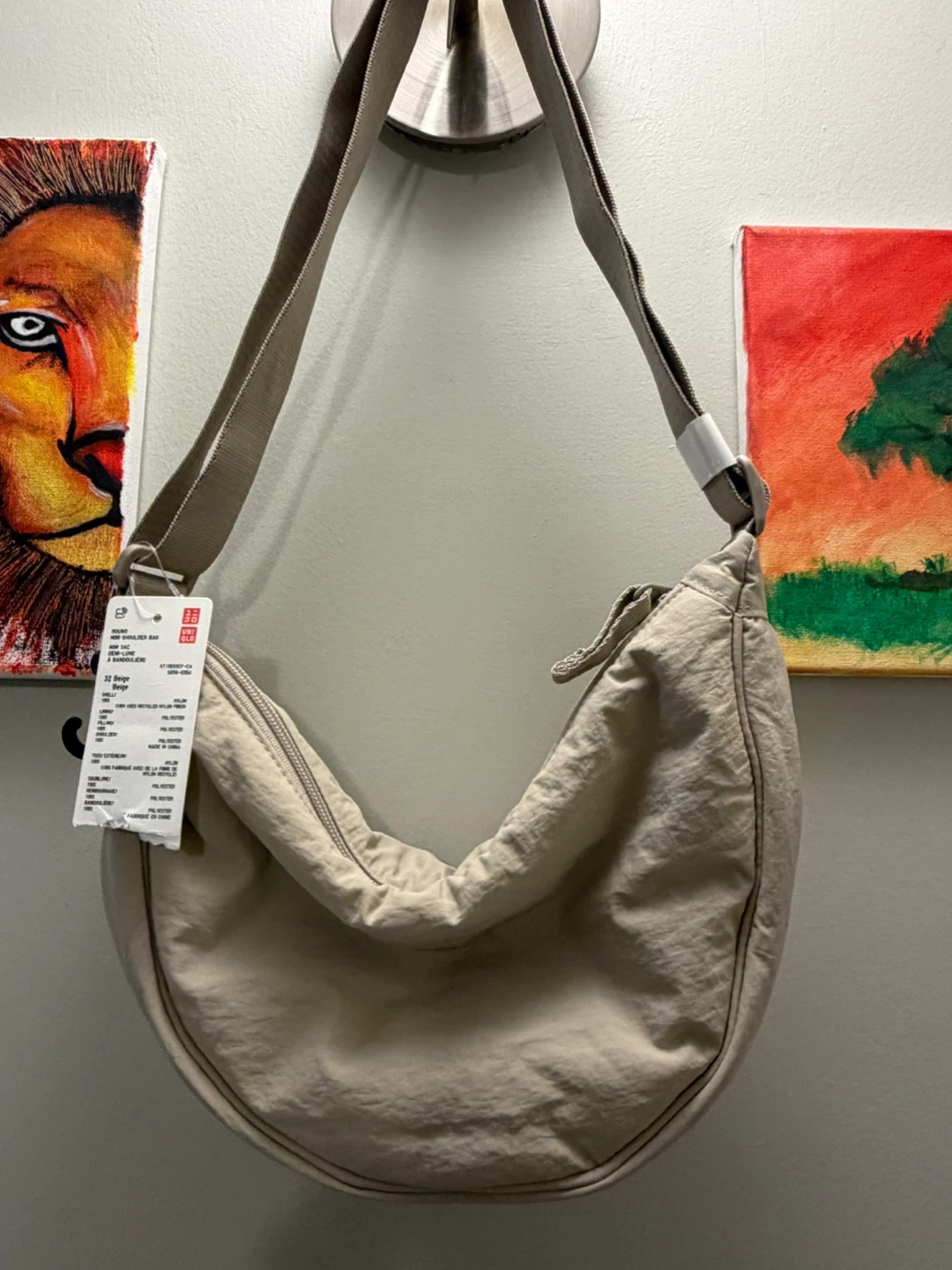 Uniqlo Round Mini Shoulder Bag - Beige