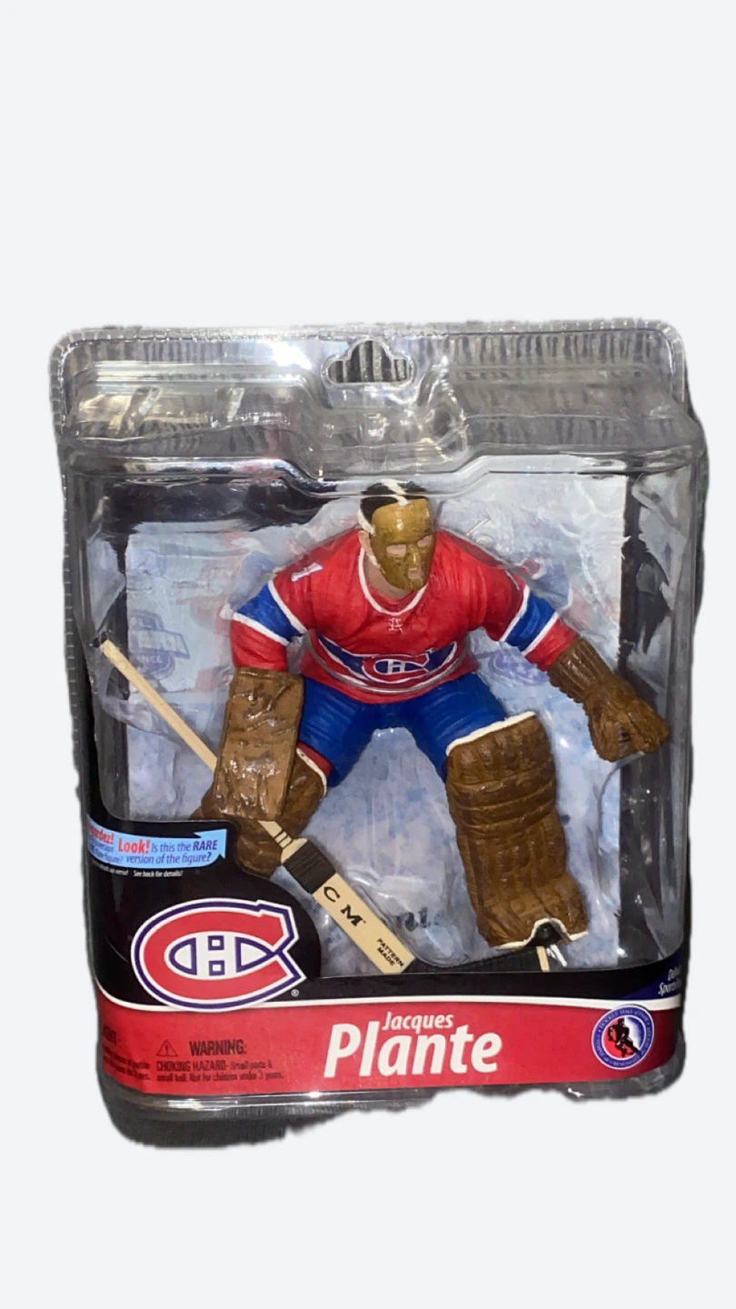 McFarlane NHL Jacques Plante Figure with Official Game Puck - photo 3
