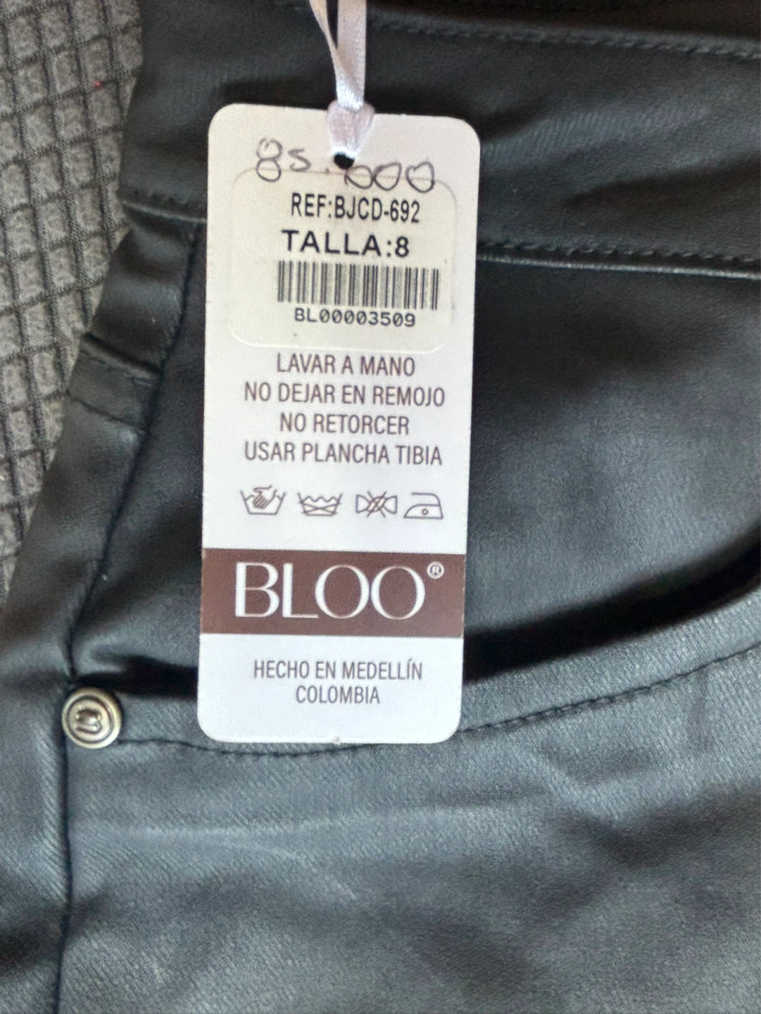 Faux leather pants with side zip detail - photo 2