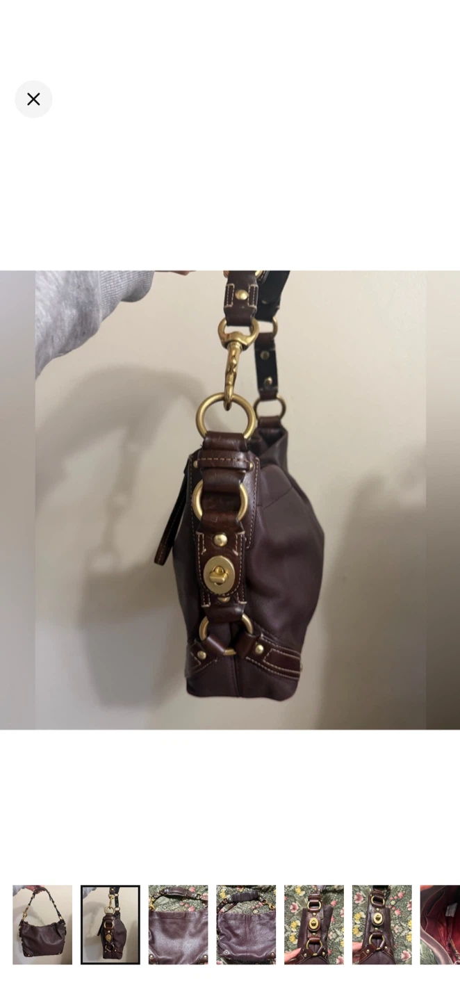Vintage Brown Coach Carly Gold Hardware - photo 2