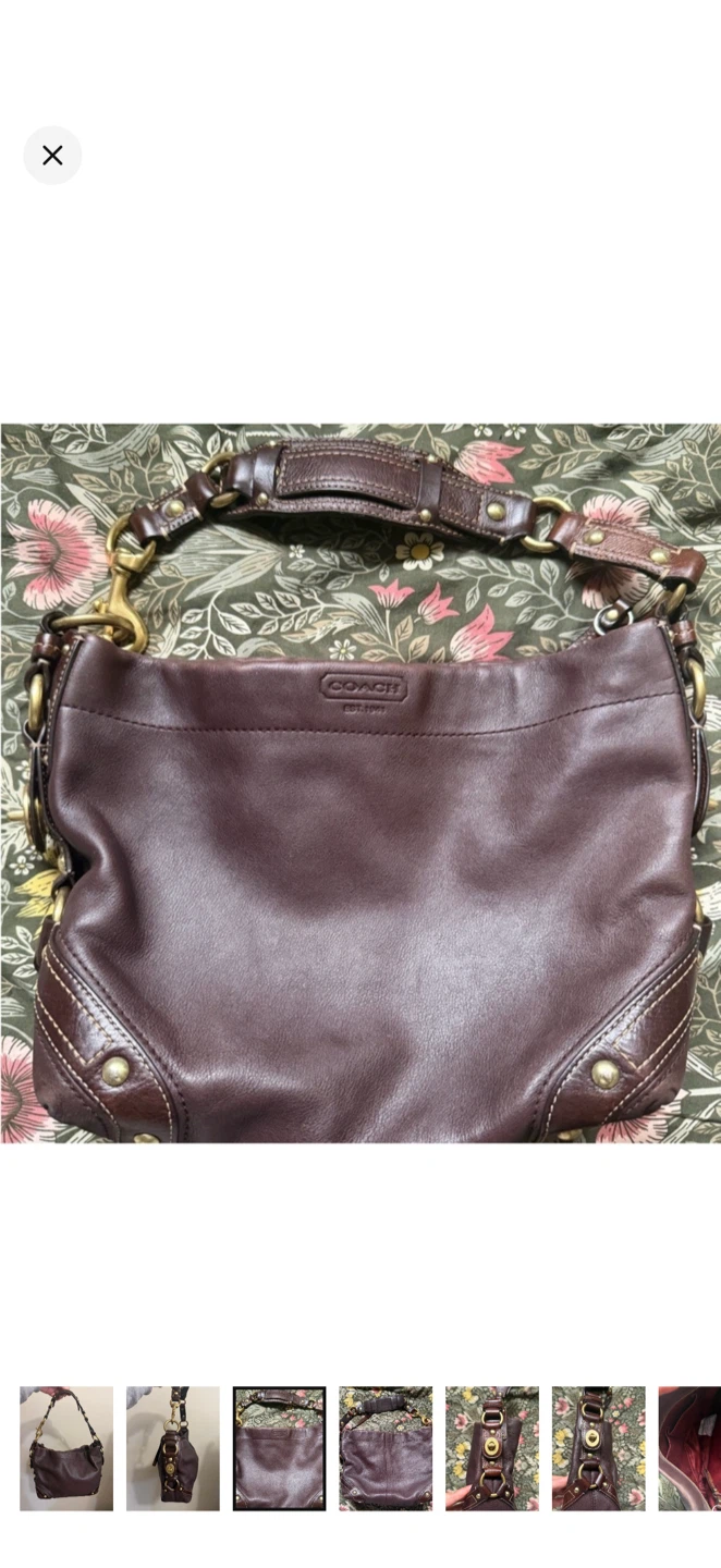 Vintage Brown Coach Carly Gold Hardware - photo 3