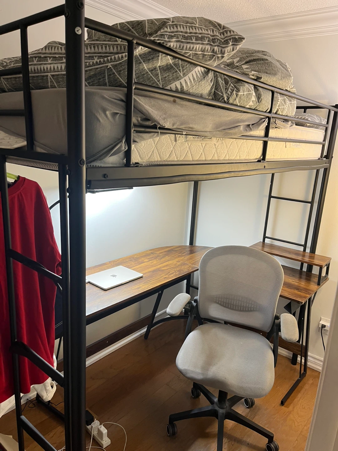 Loft Bed Frame with mattress