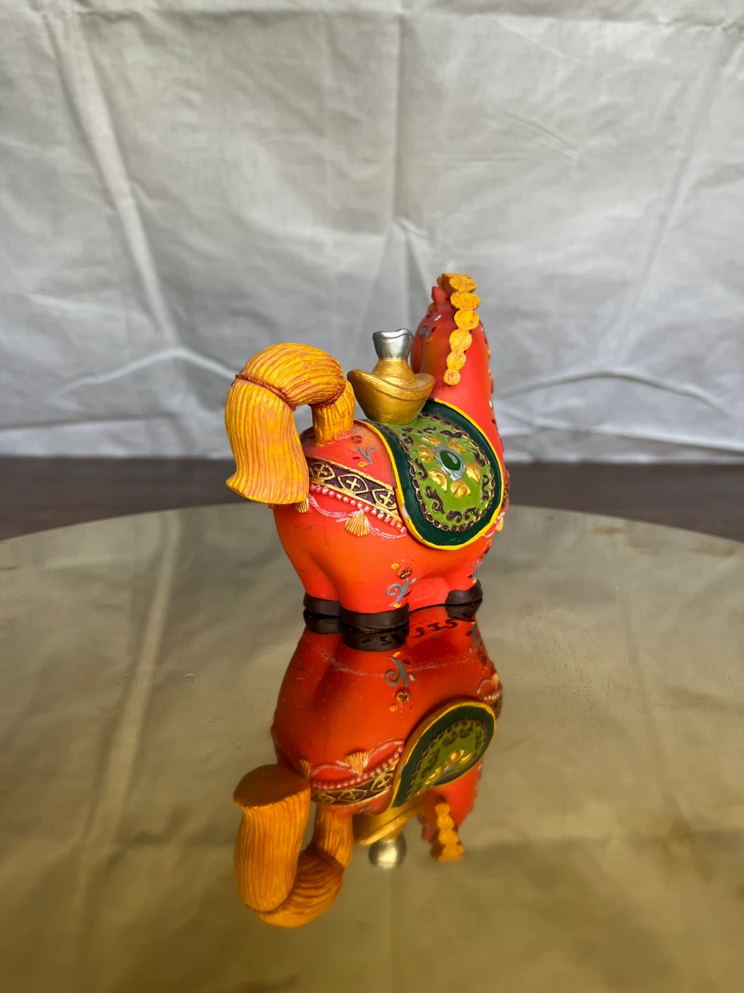 Vintage-Style Orange Horse Figurine & Secret Trinket Box - photo 4