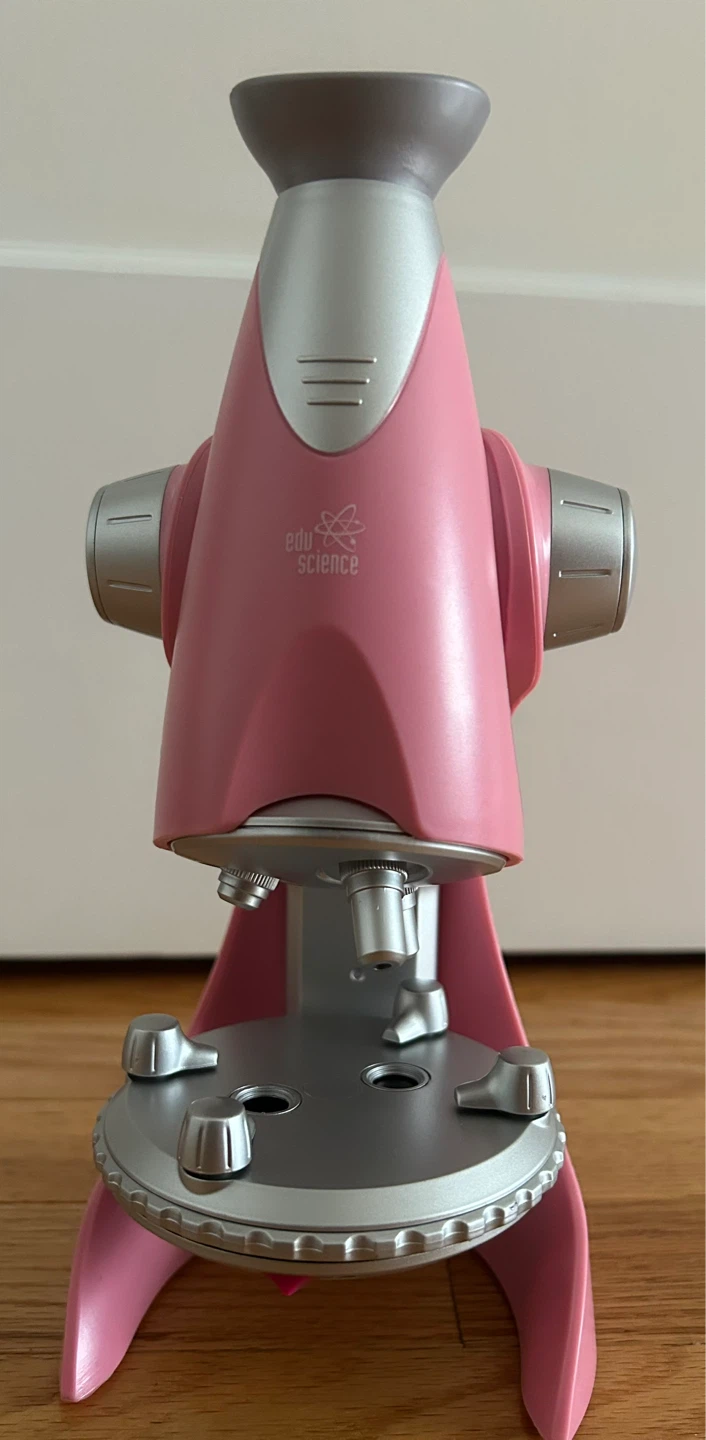 Edu Science Pink Microscope with Carrying Case and Accessories - photo 2