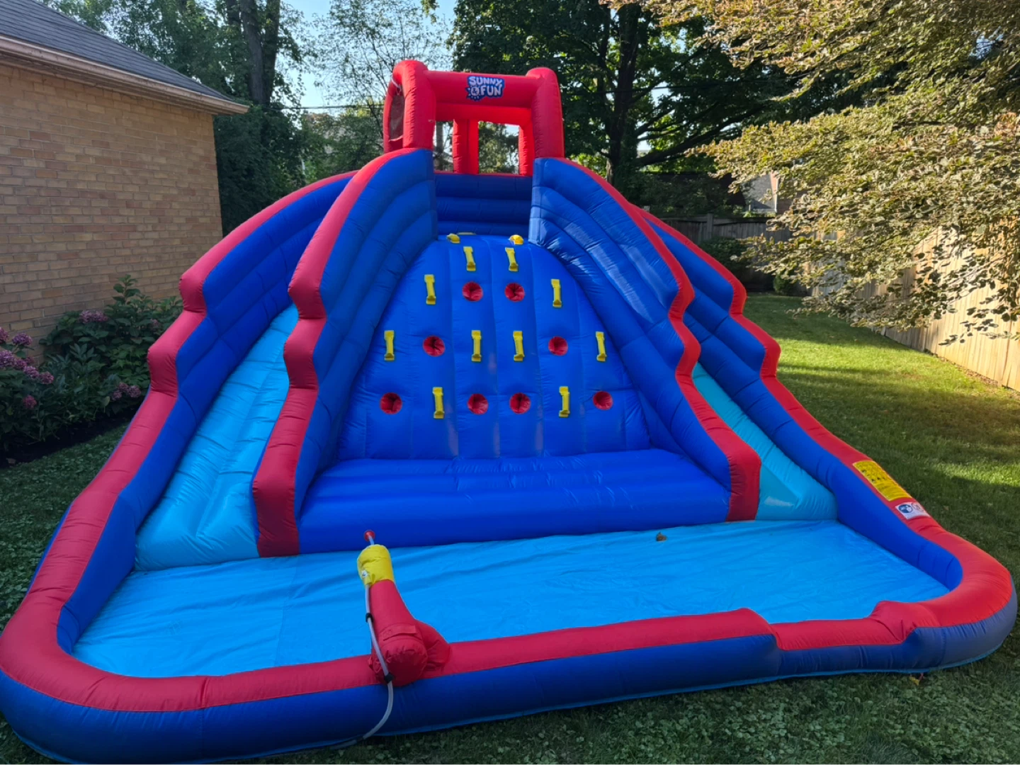 Sunny & Fun Inflatable Water Slide with Blower