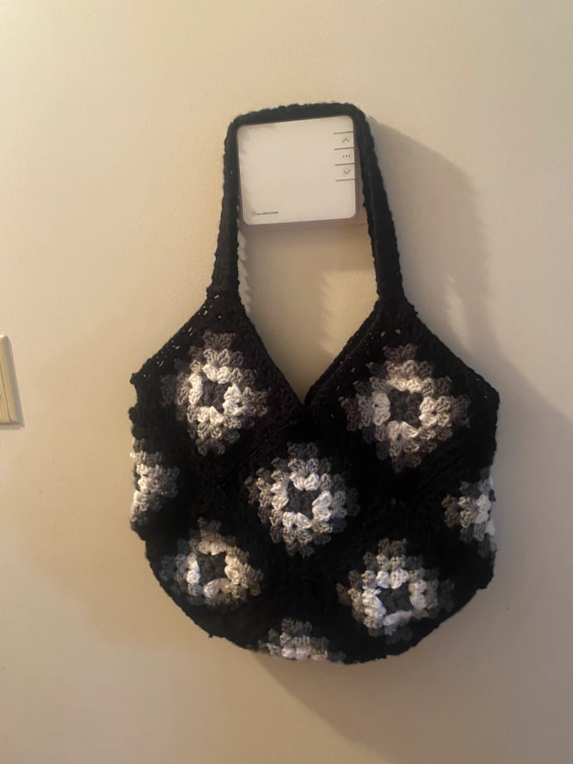 Handmade Crochet Granny Square Tote Bag