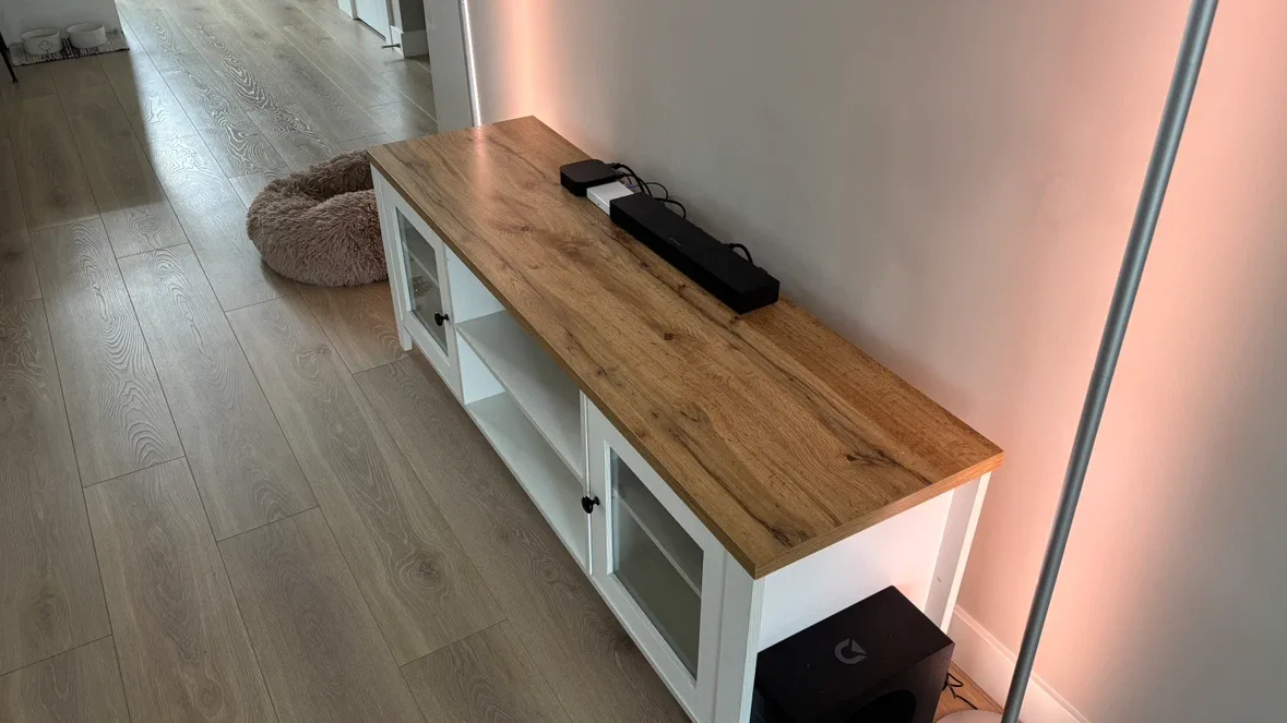 TV Stand with Wood Top - photo 2