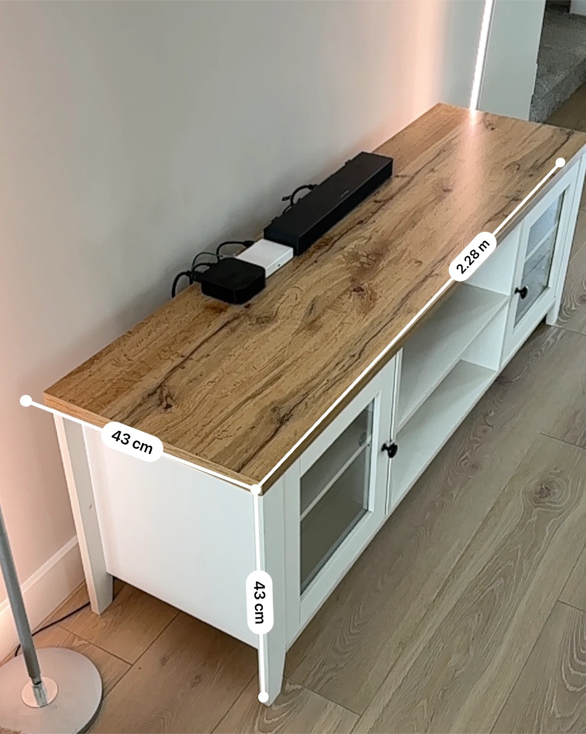 TV Stand with Wood Top - photo 4