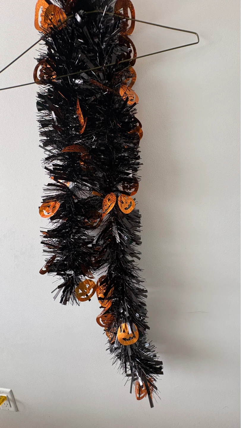 Ashland Halloween Tinsel Garland with Pumpkins