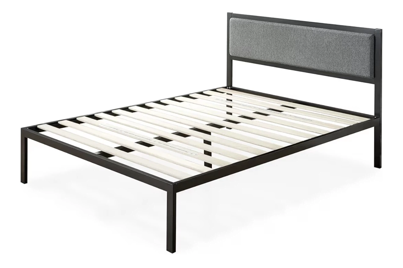 Modern King Size Bed Frame - Black Alloy Steel - photo 3
