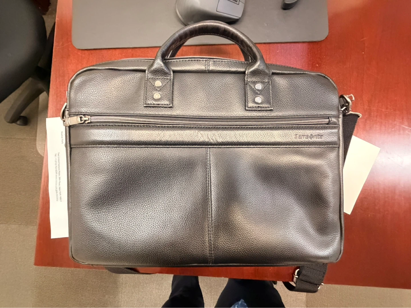 Samsonite Classic Leather Slim Briefcase Bag - photo 2