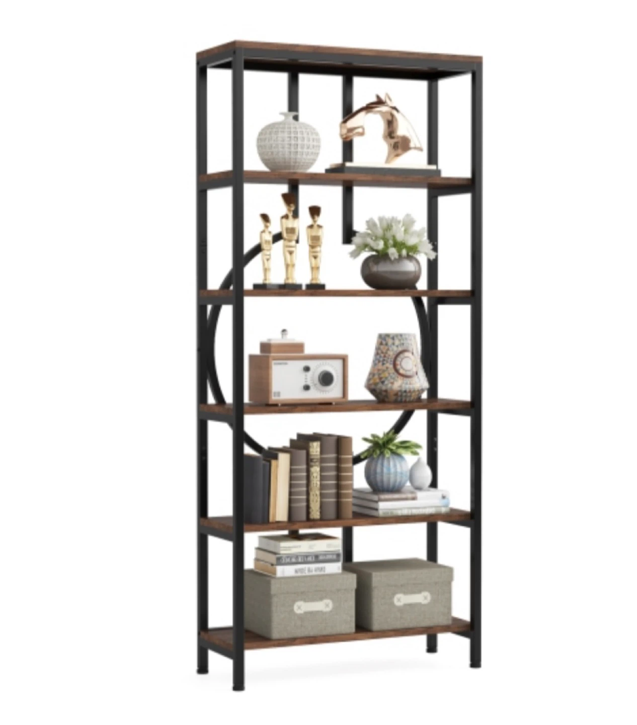 Brand new Tribesigns 5-Shelf Industrial Bookshelf - photo 4