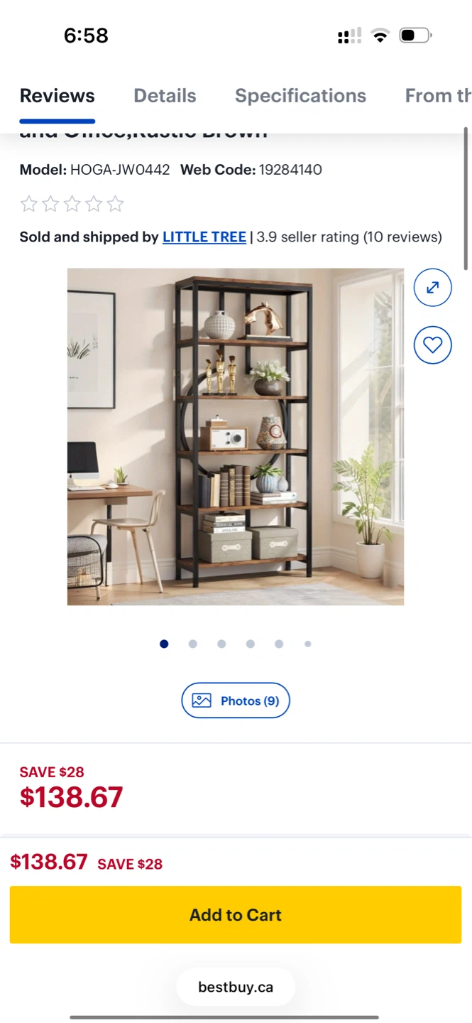 Brand new Tribesigns 5-Shelf Industrial Bookshelf - photo 2
