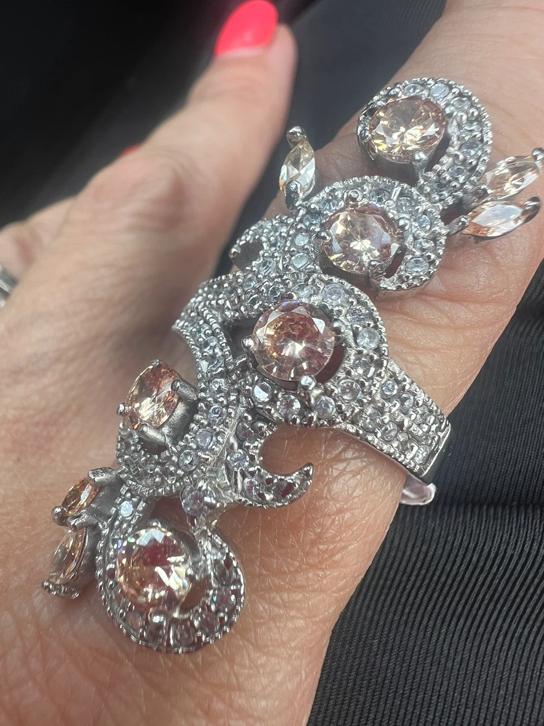 925 silver and zirconia ring