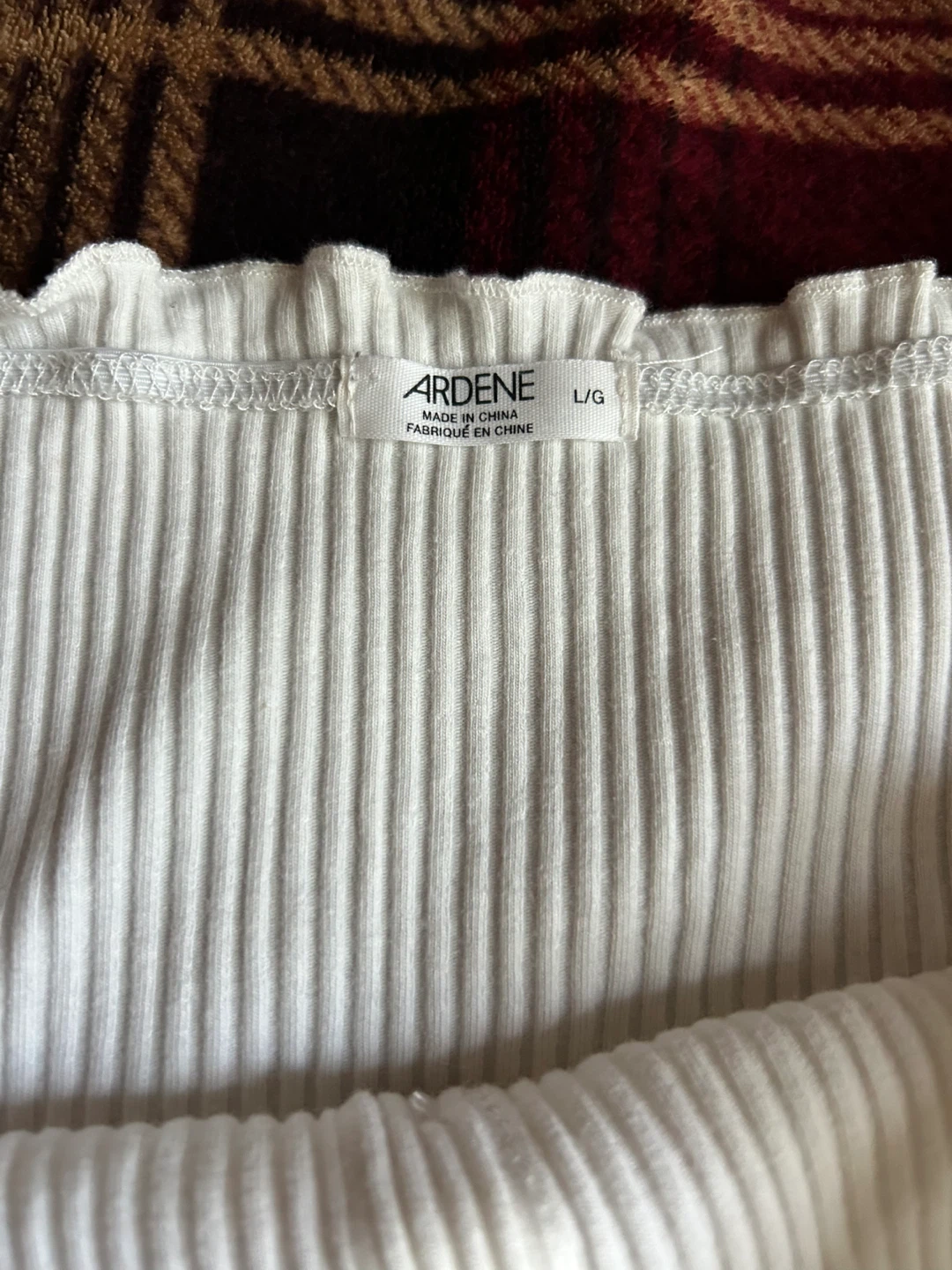 Ardene White Ribbed Off-the-Shoulder Button-Up Dress - photo 2