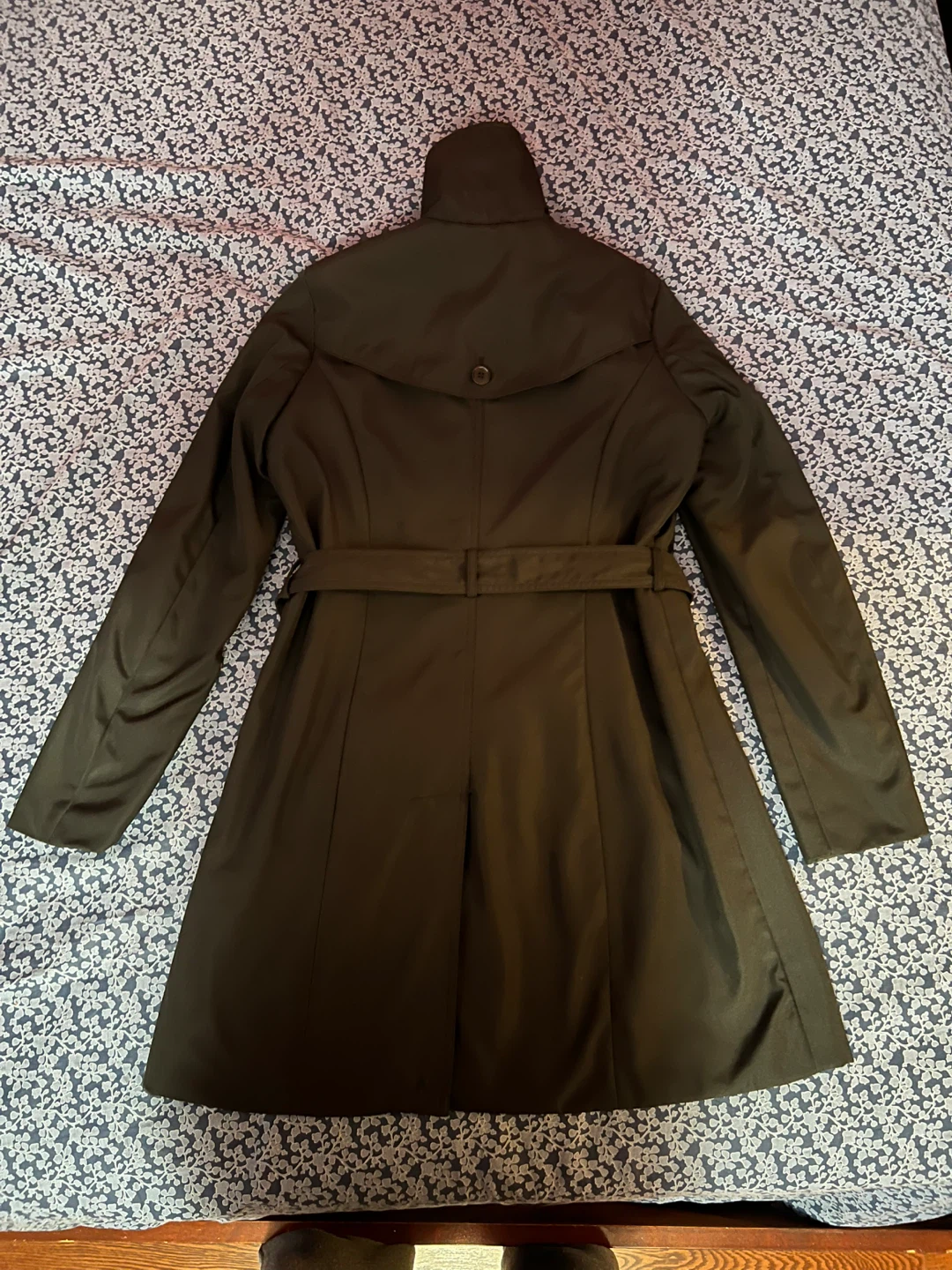 Kenneth Blake Black Belted Raincoat - photo 2