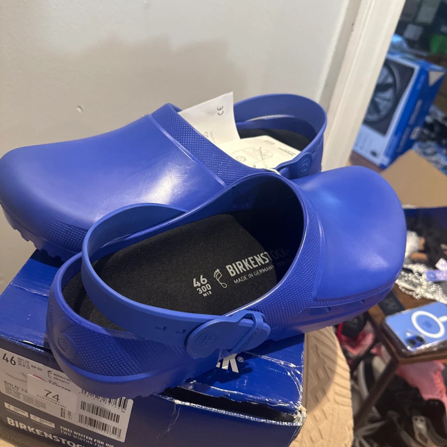 Birkenstock Birki Air 2.0 Clogs Size 46 Blue - photo 2