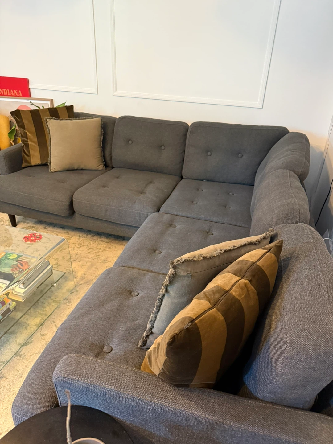 Gray Sectional Sofa - photo 4