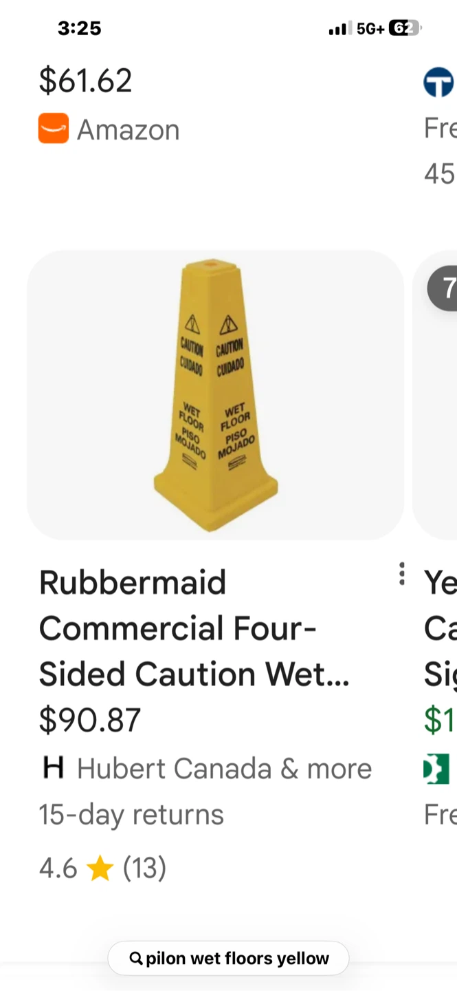 Yellow Wet Floor Caution Sign Cone - photo 3