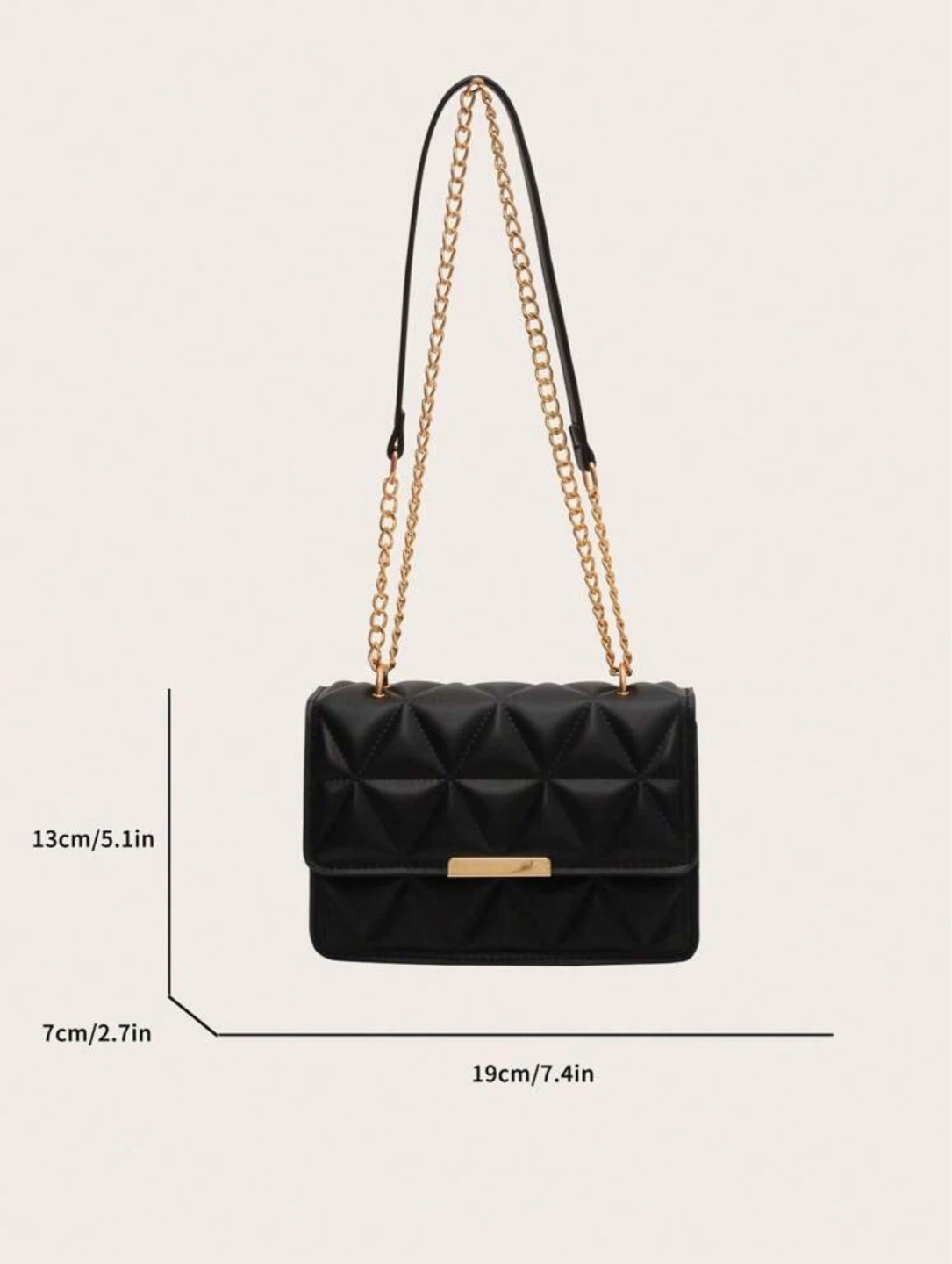 BEGLAM Black Quilted Chain Shoulder Bag - photo 2