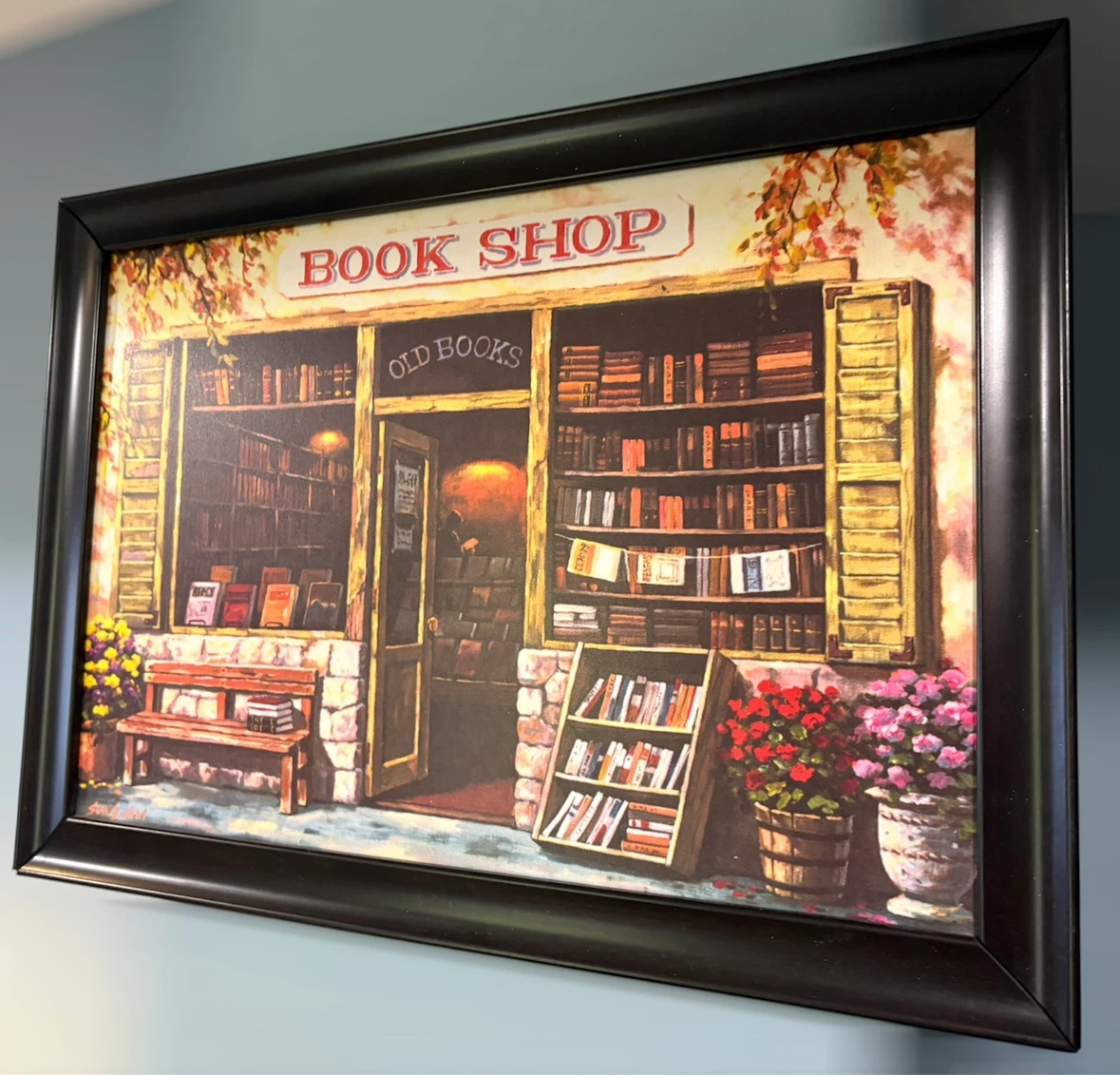Framed Book Shop Art Print