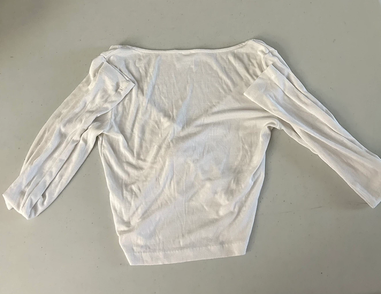 Sunday Best White Ribbed Top XS - photo 2