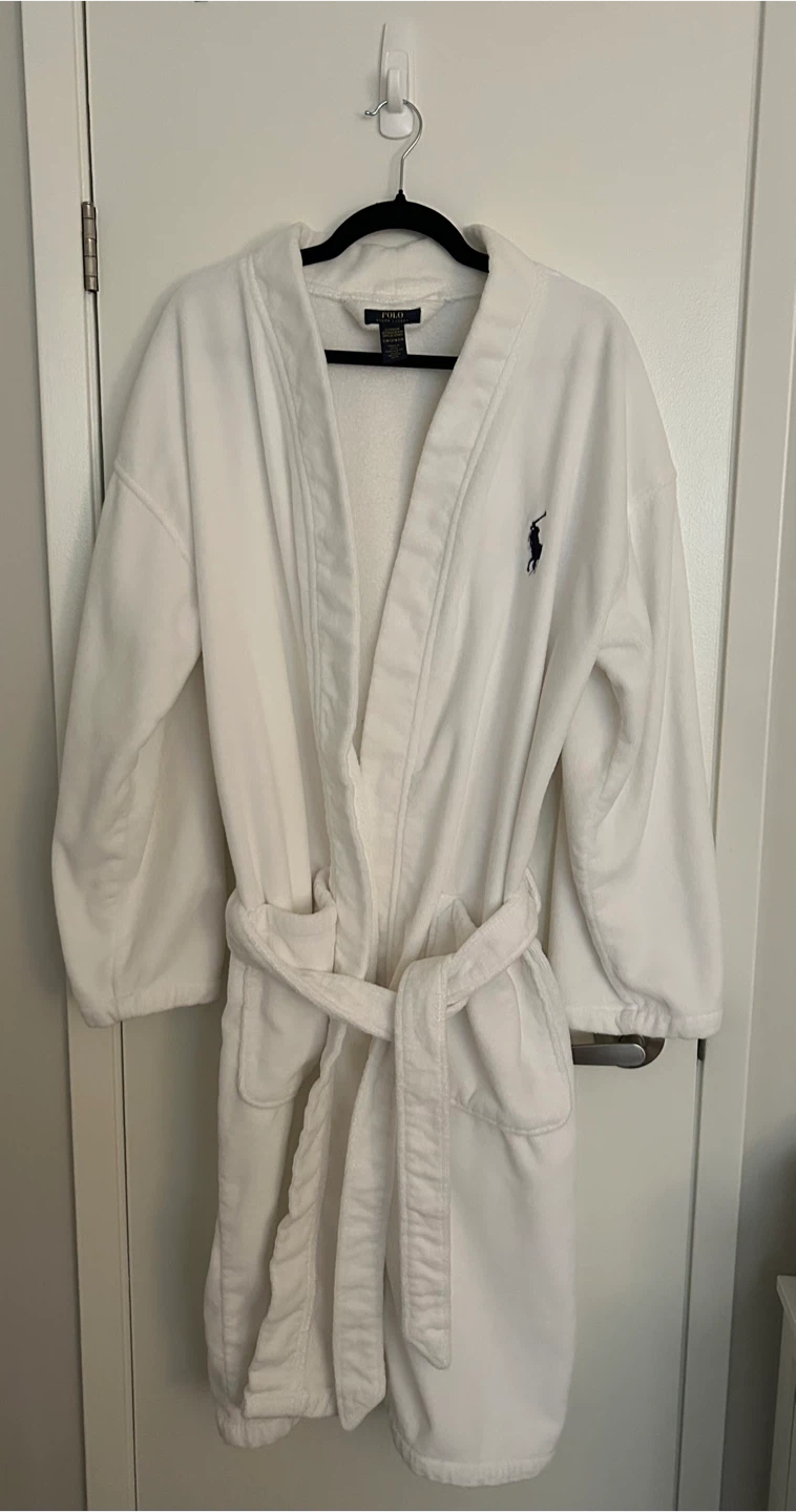 Men’s Polo Ralph Lauren White Bath Robe