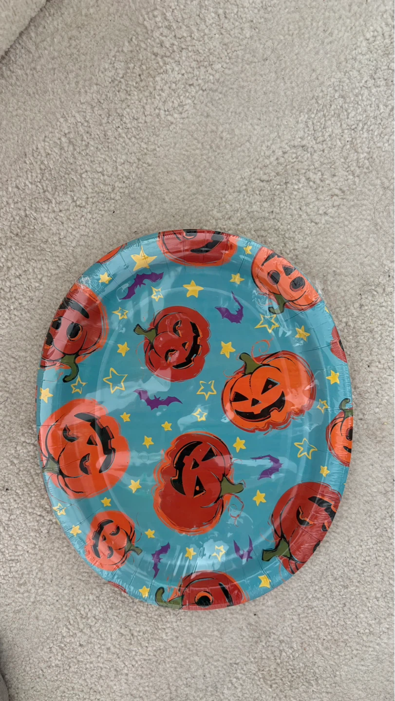 Halloween Pumpkin Paper Plates