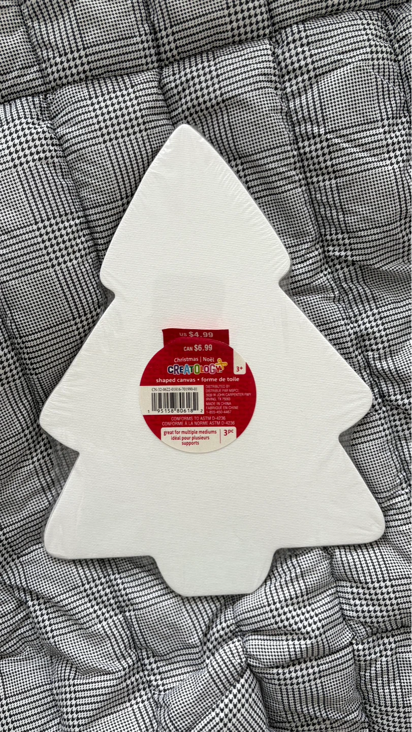 Creatology Christmas Shaped Canvas Tree 3pc