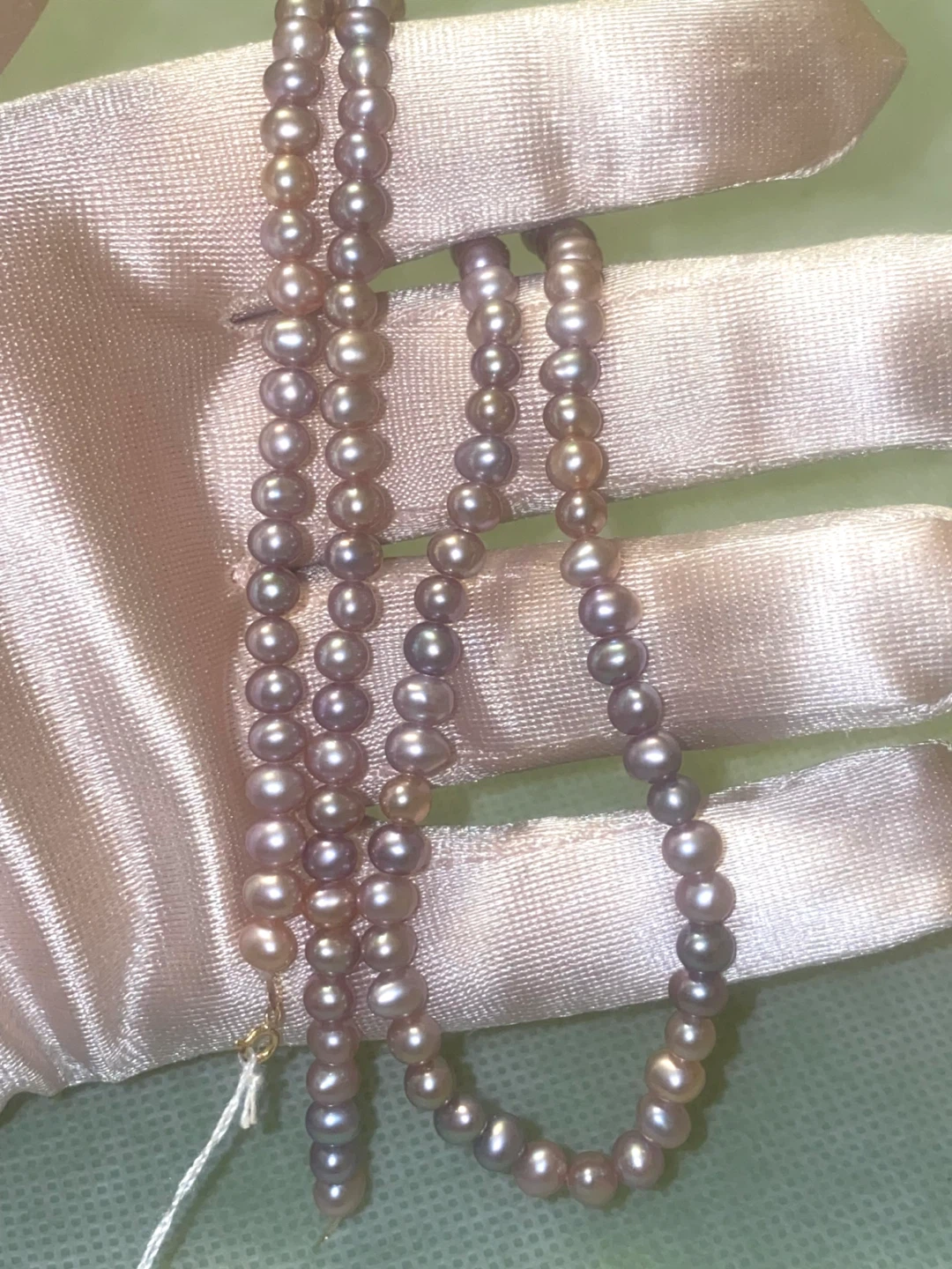 18K Gold Lavender Pearl Necklace - photo 2