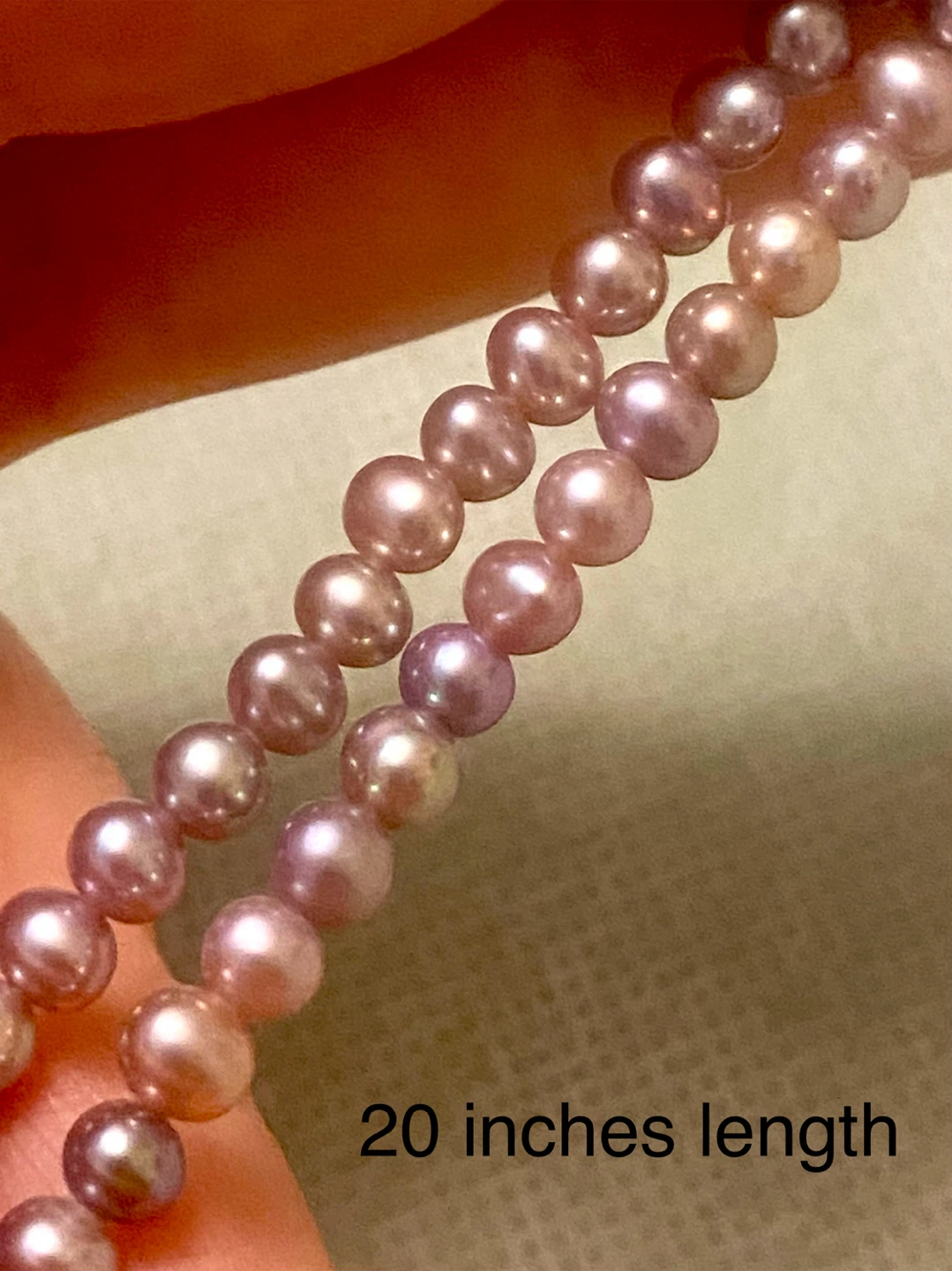 18K Gold Lavender Pearl Necklace - photo 3