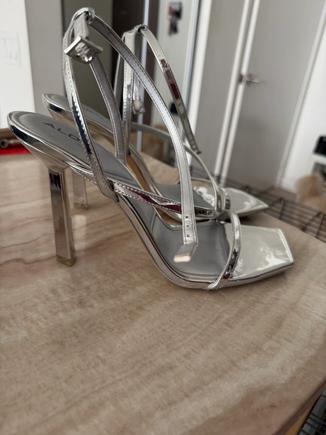 ALDO Women's Silver Strappy Heels - photo 2