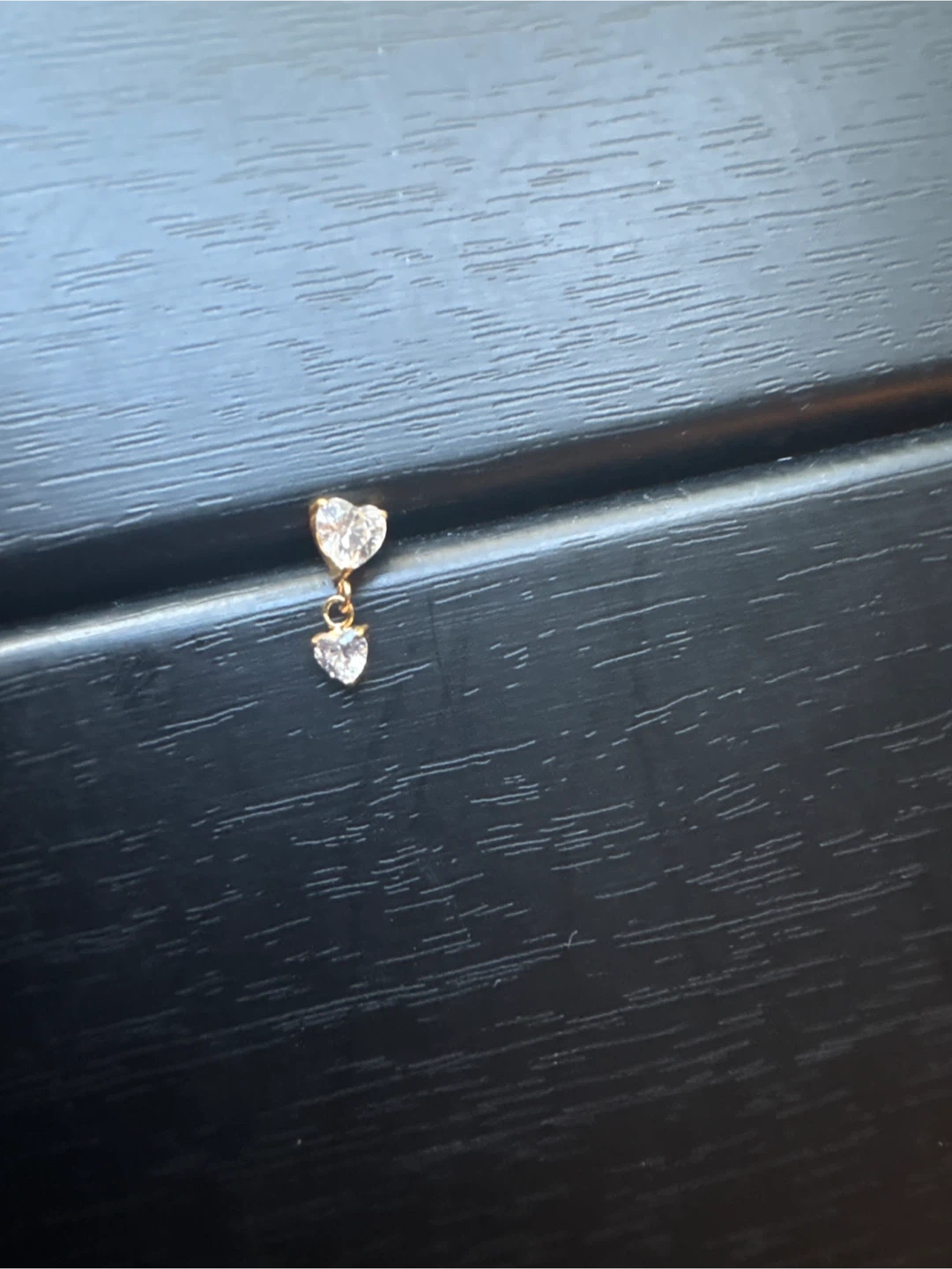 Titanium Threadless dangly nose jewlery gold