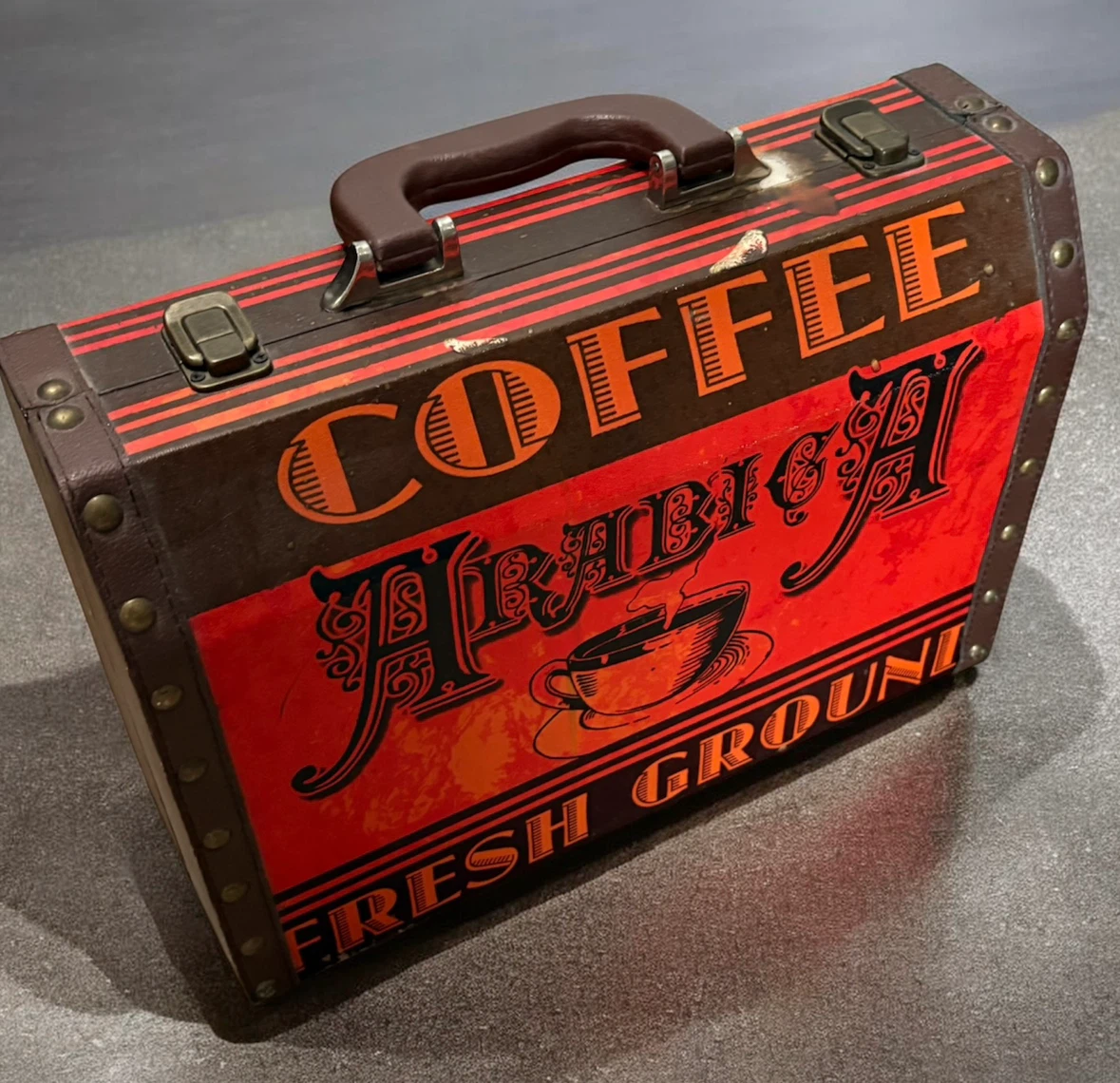 Vintage Style Coffee Arabica Decorative Storage Case