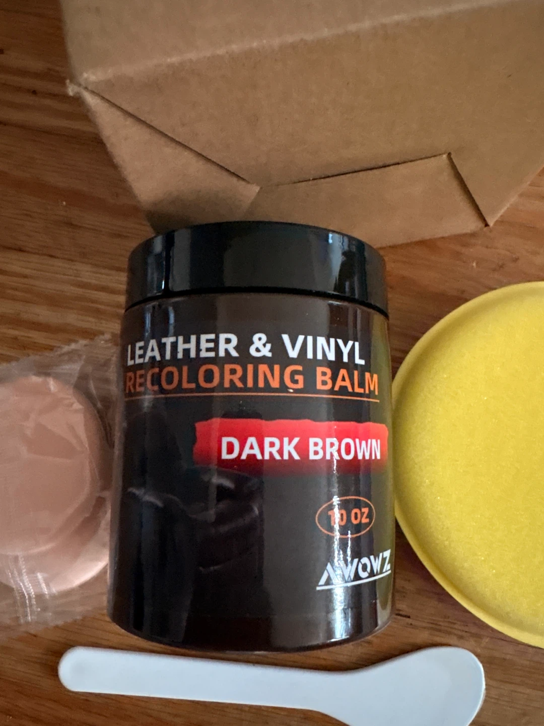 AWOWZ Leather & Vinyl Recoloring Balm - Dark Brown - photo 2